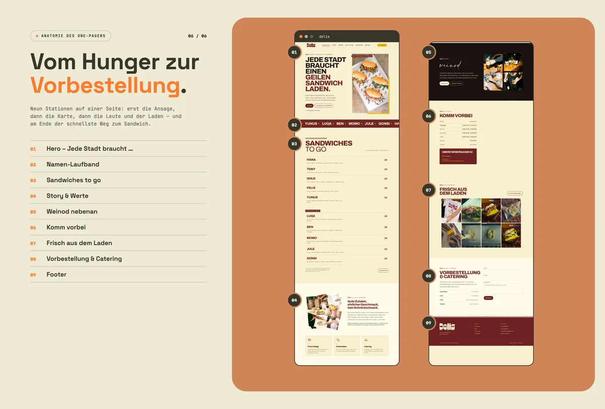 Delis: Vom Hunger zur Vorbestellung.