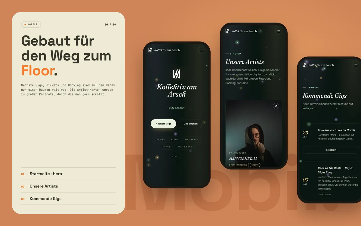 Kollektiv am Arsch: Gebaut für den Weg zum Floor.