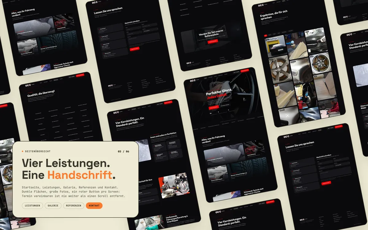 OCC Autopflege: Vier Leistungen. Eine Handschrift.