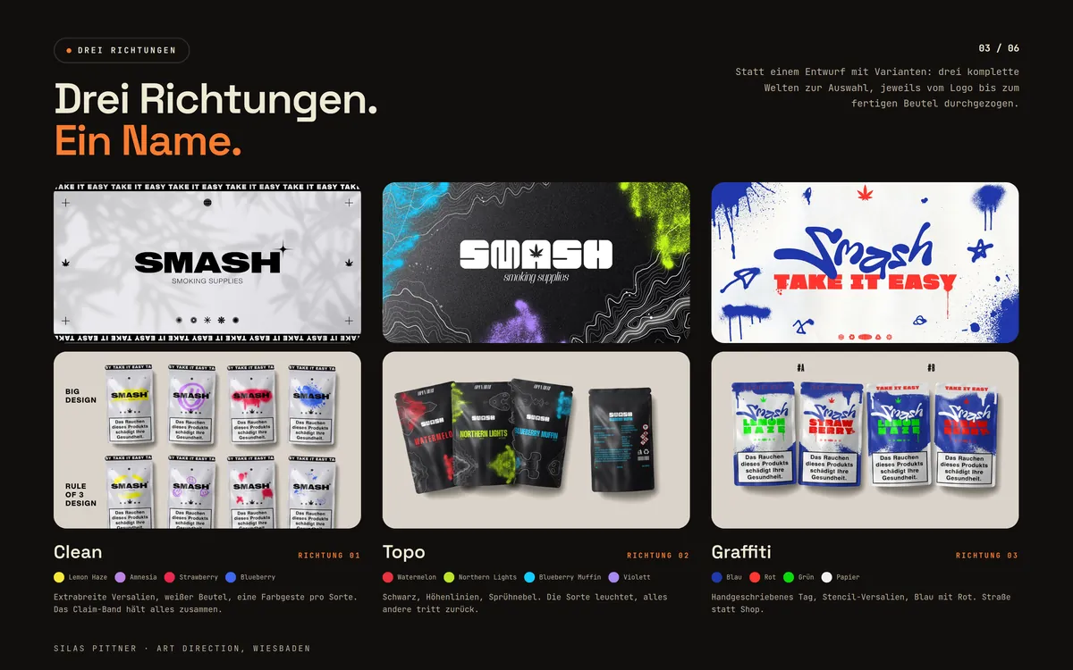 SMASH: Drei Richtungen. Ein Name.