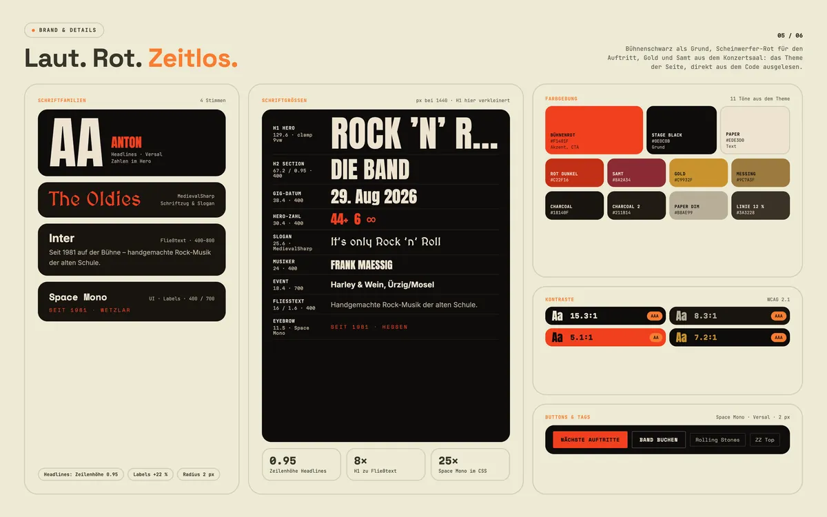 The Oldies: Laut. Rot. Zeitlos.