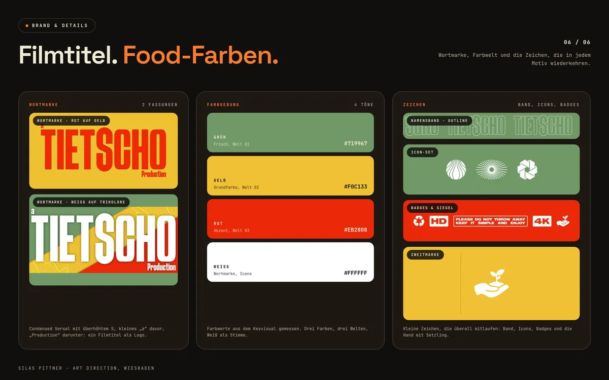 tietscho: Filmtitel. Food-Farben.