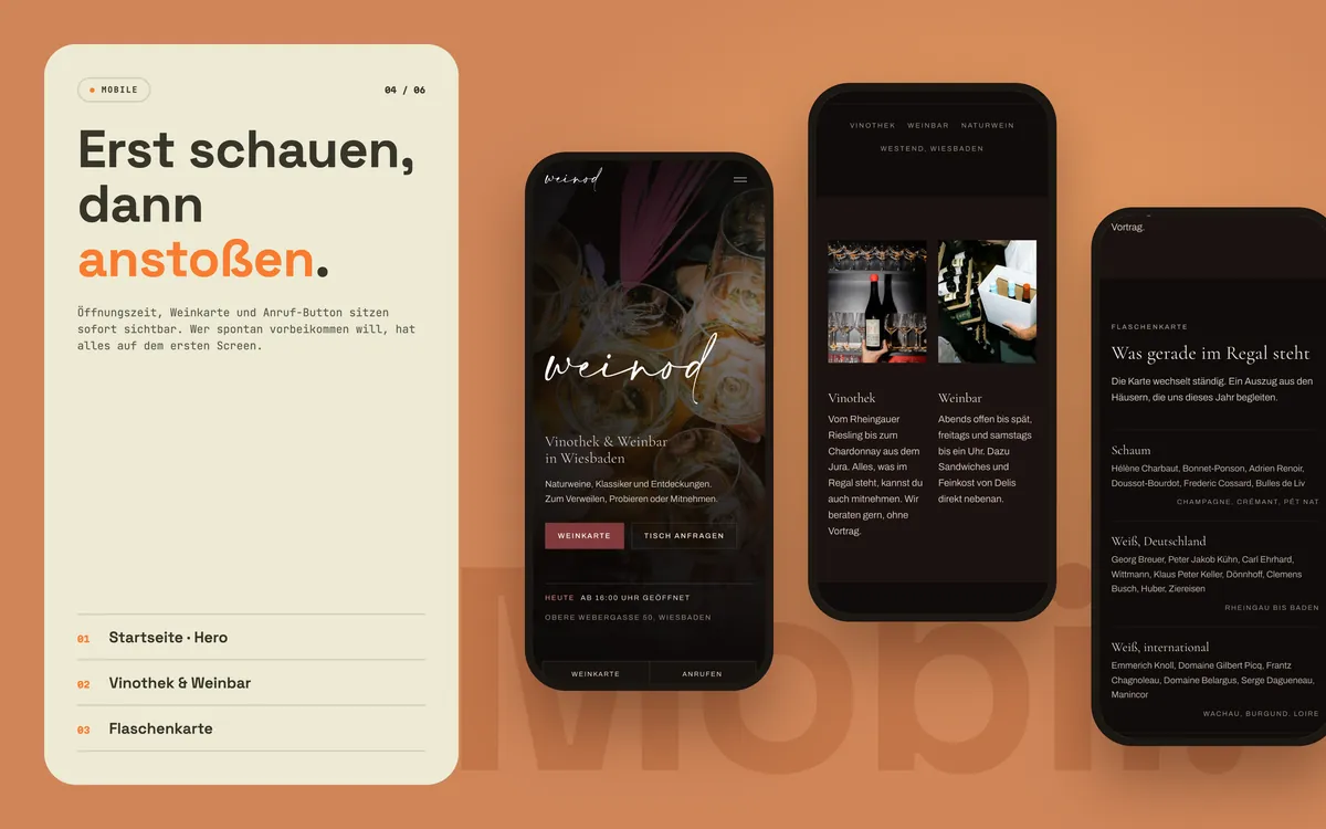 Weinod: Erst schauen, dann anstoßen.